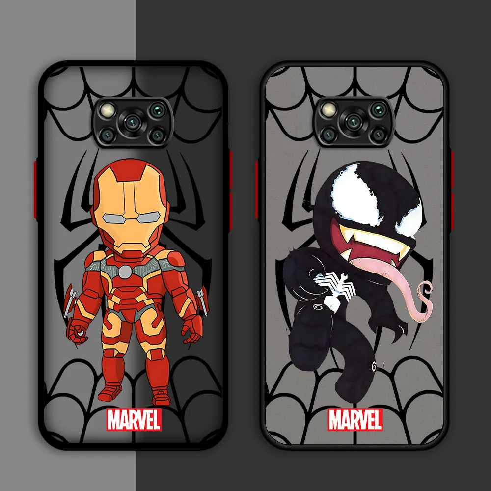 Cover Rigida Per Pc Marvel Ironman Venom Back Case Per Xiaomi Poco
