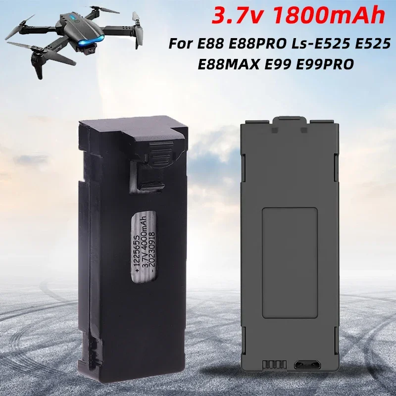 Per E88 E88Pro Ls-E525 E525 Batteria Drone 1800Mah 3.7V Compatibile E88Max E99 E99Pro P1 P5Pro K3 S1 P8 Mini Uav Drone Accessorio