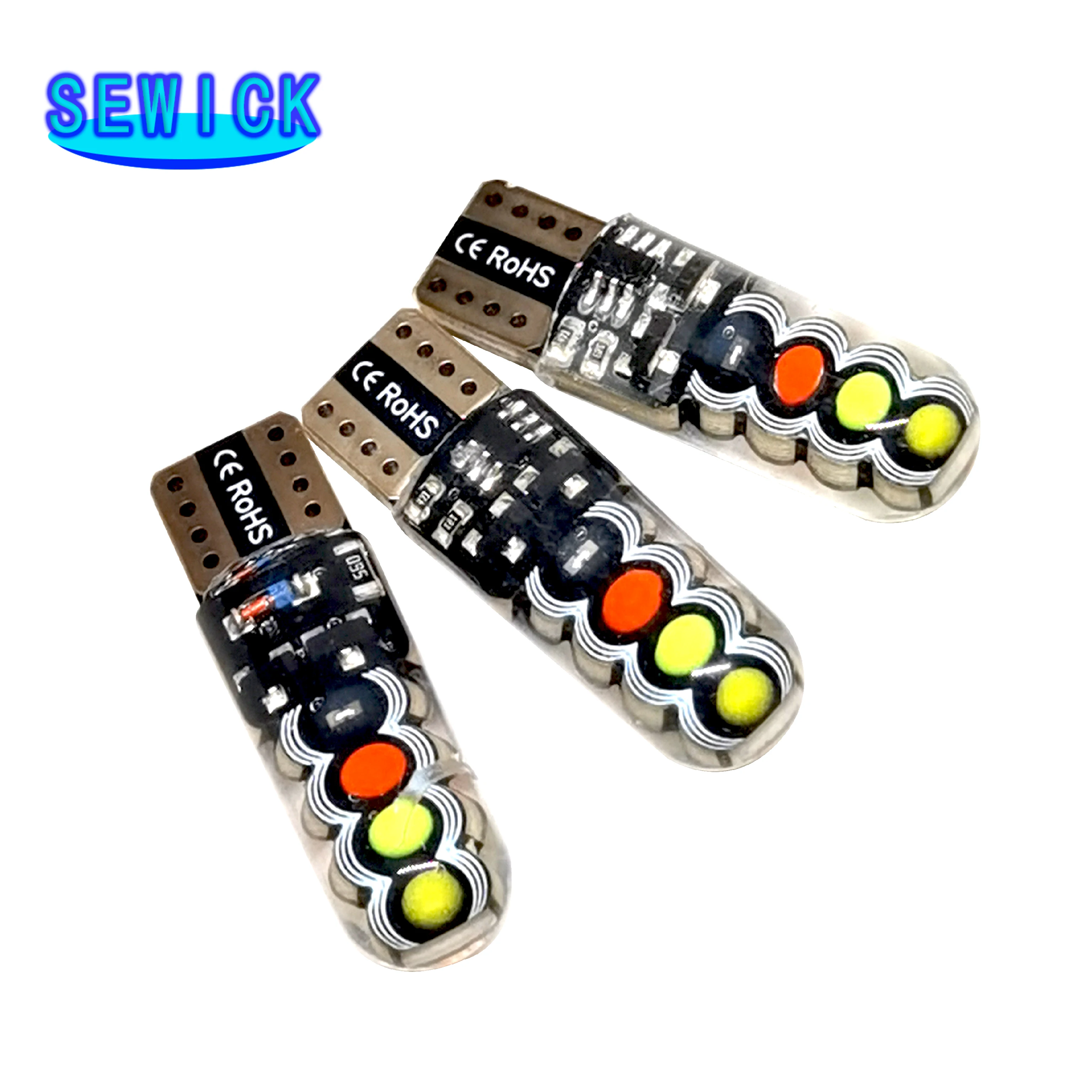 �ڵ��� �÷��� �� ��Ʈ�κ� ���� ������ Ŭ����� ����, RGB LED ����, 8SMD COB ĵ���� 194 168, T10, W5w, 400 ��