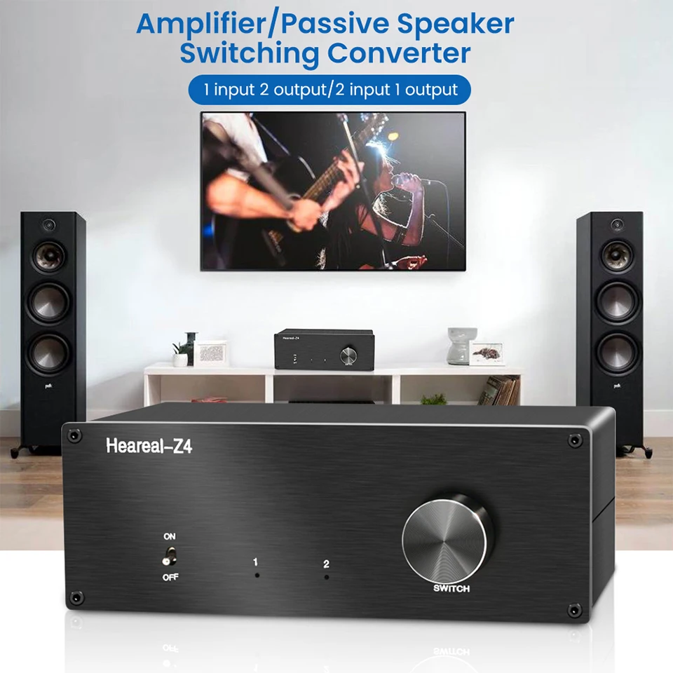 Heraeal Audio 1 In 2 Out  2 In And Out Power Amplifier Passive Speaker Speaker Switching Converter High Fidelity masthead amplifier