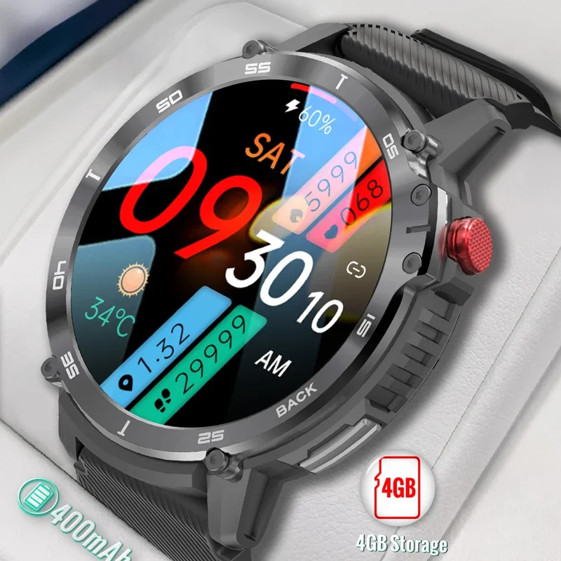 

2024 New Smart Watch Men Bluetooth Call Sport Watch for Xiaomi Android Ios 4gb 1.6 Inch Round Ip68 Waterproof Smartwatch Outdoor