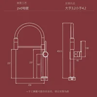 ก๊อกน้ำห้องครัวแบบดึงออกได้ สีโรสโกลด์ขัดเงา ก๊อกน้ำอ่างล้างจานสีดำทองเหลือง ก๊อกน้ำอ่างล้างจานทองเหลือง หัวก๊อกหมุนได้ ก๊อกผสมน้ำร้อนน้ำเย็น 6