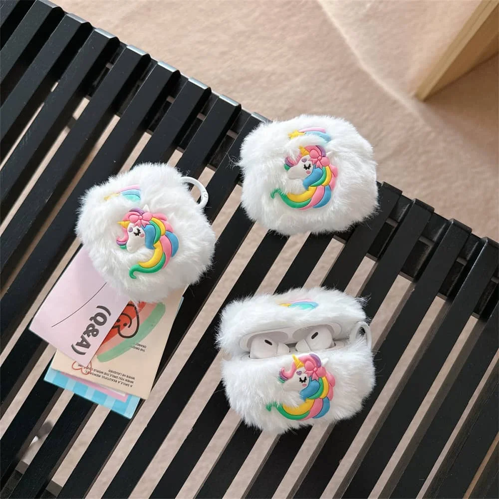 

Мягкий плюшевый защитный чехол для наушников AirPods Pro