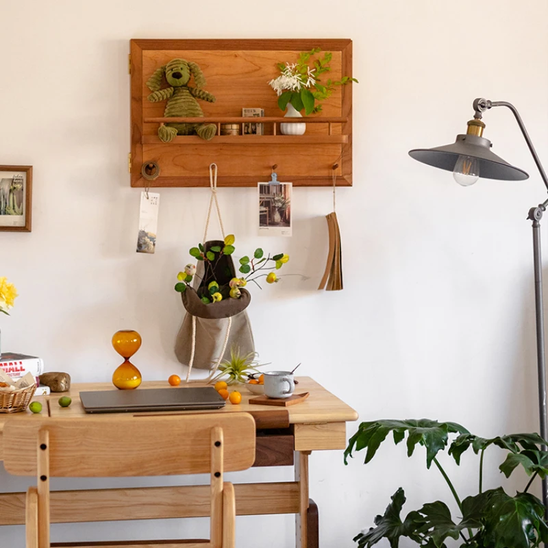 Wooden Storage Shelf Distribution Box Shade Remodeling Decoration Solid Wood Electric Gate Box Home Storage Decoration 4