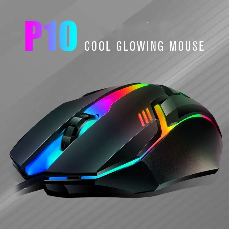 1 PC ITLY M01 Sports LED Luminous Backlit USB Wired Gaming Mouse for Desktop PC Laptop Office Computer Gaming Mouse