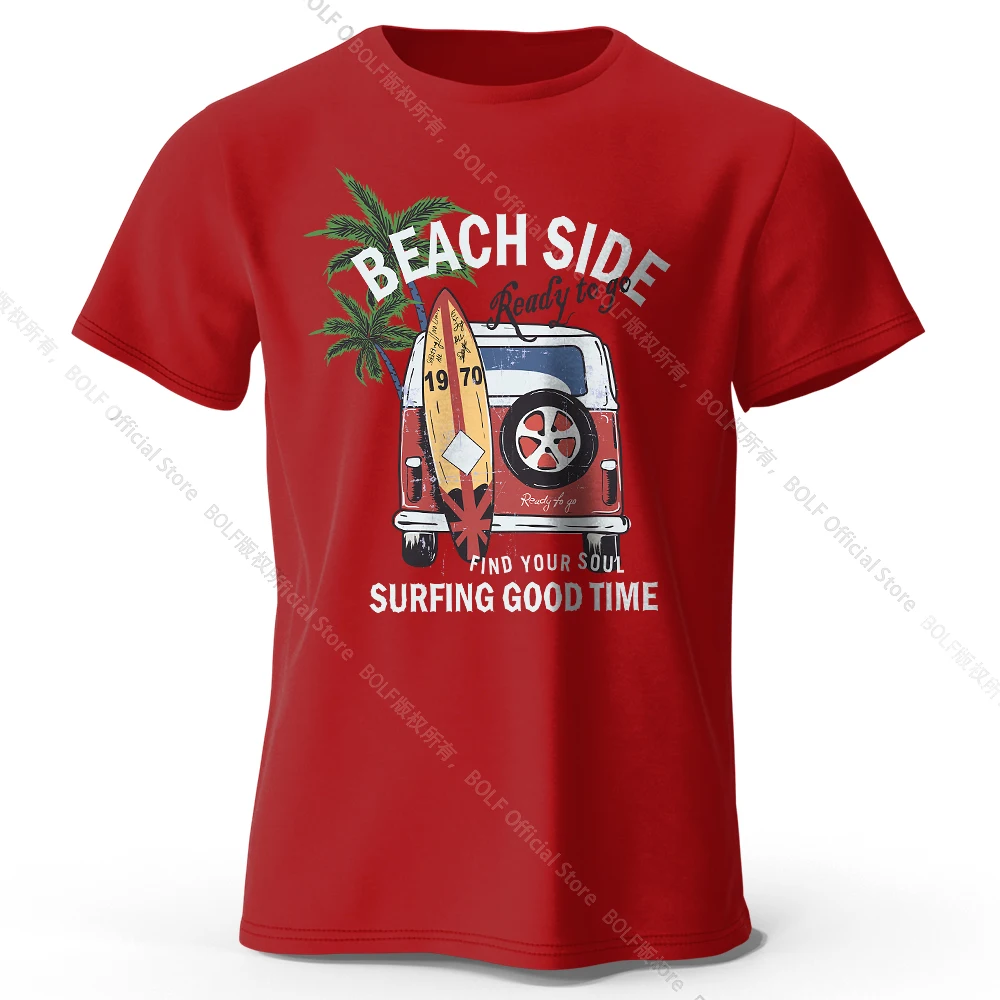 Retro Surf Badge Graphic Unisex Cotton T-Shirt