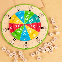 Counting Wooden 99 Multiplication Table Turntable Educational Toy Mathematics for KidClassroom Teaching Learning Toys Activities 1