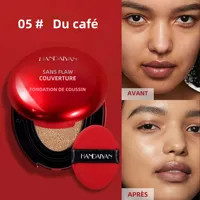 Fond de teint coréen à coussin d'air, correcteur hydratant naturel léger, contrôle du sébum, Base de maquillage longue durée pour femmes 4