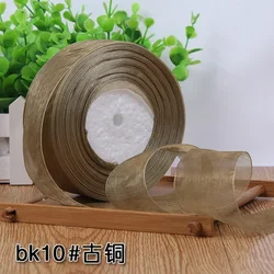 Versatile Red Organza Ribbon for DIY Crafts and Gift Wrapping - 45m Roll (Bronze)