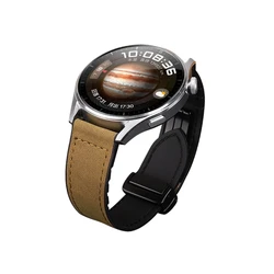 Elegant Leather Silicone Watch Strap - Classic Band Wristband Bracelet for 22mm (4 light brown)