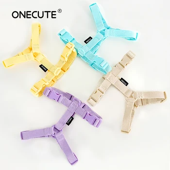 Set di guinzagli per collare regolabile per imbracatura per cani Colore macarone, accessori riflettenti per cani di piccola taglia per forniture per cuccioli e gatti, passeggiate per animali domestici