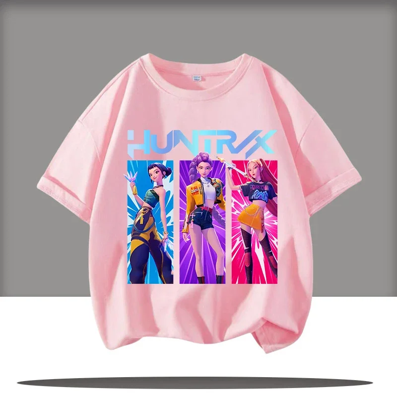 Moda erkek tişört pamuk çocuk tişörtleri KPop iblis avcıları Saja erkek çocuk giyim yaz karikatür Derpy kaplan giysileri