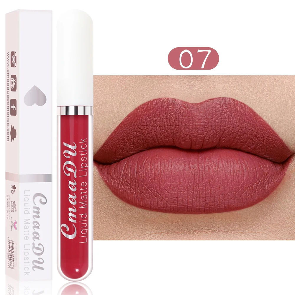 1pcs Matte Water Resistant Multi Color Liquid Lip Gloss Long Lasting Waterproof Velvet Sexy Red Lip Color For Women lip gloss
