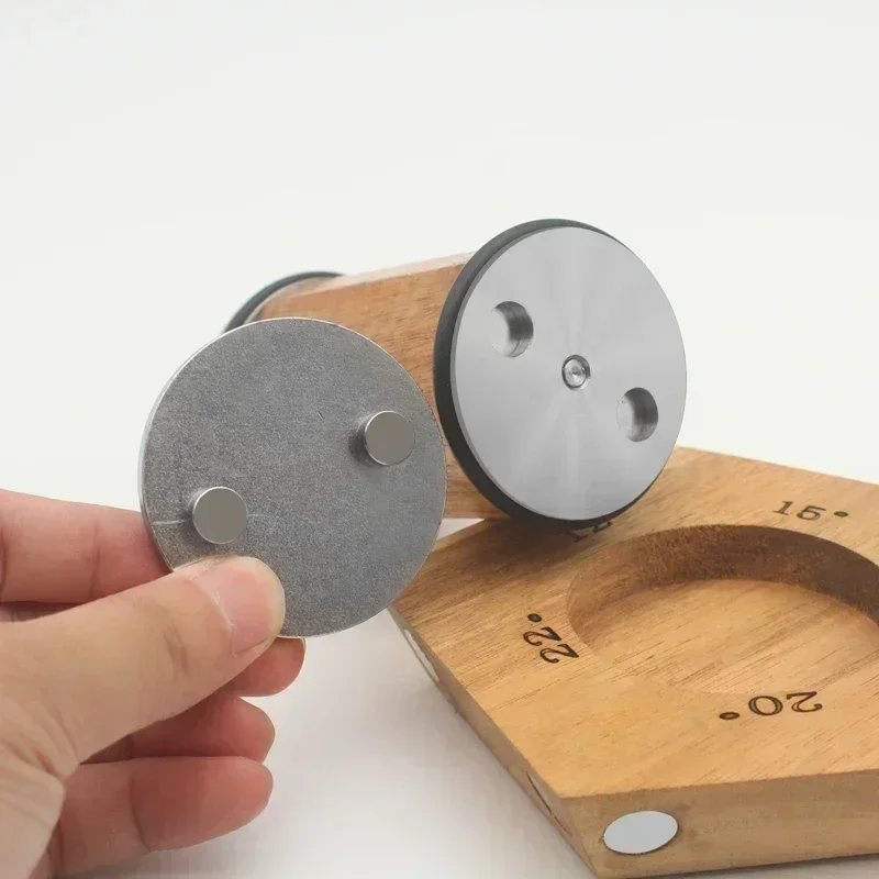 2024 뜨거운 판매 자기 롤링 나이프 숫돌 텀블러 15 18 20 21 22 학위 펜타곤 나무 DIY 고정 각도 숫돌