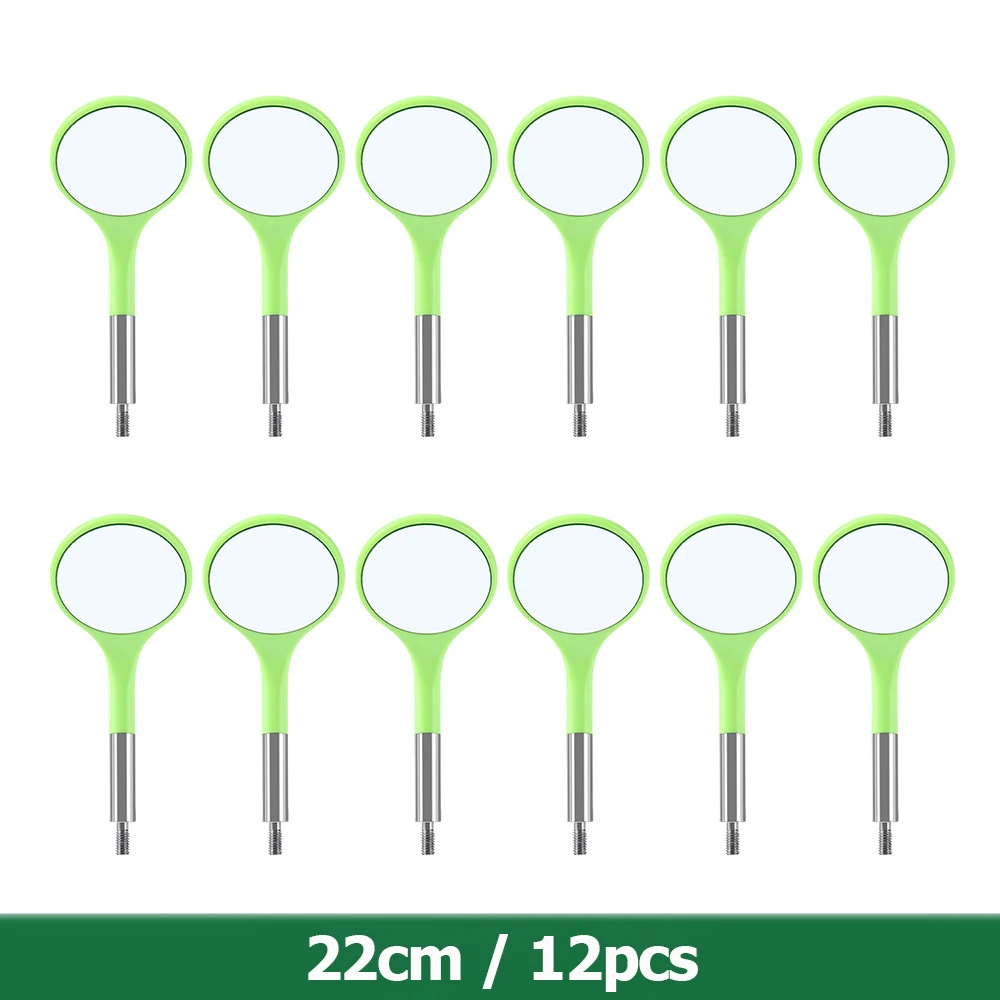 Azdent Multifunctional Dental Mouth Mirror Set - 12pcs Detachable & Replaceable Reflectors