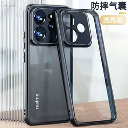 Luxury Matte Acrylic Transparent Shockproof Bumper Case for Realme GT6 (China) (Transparent)