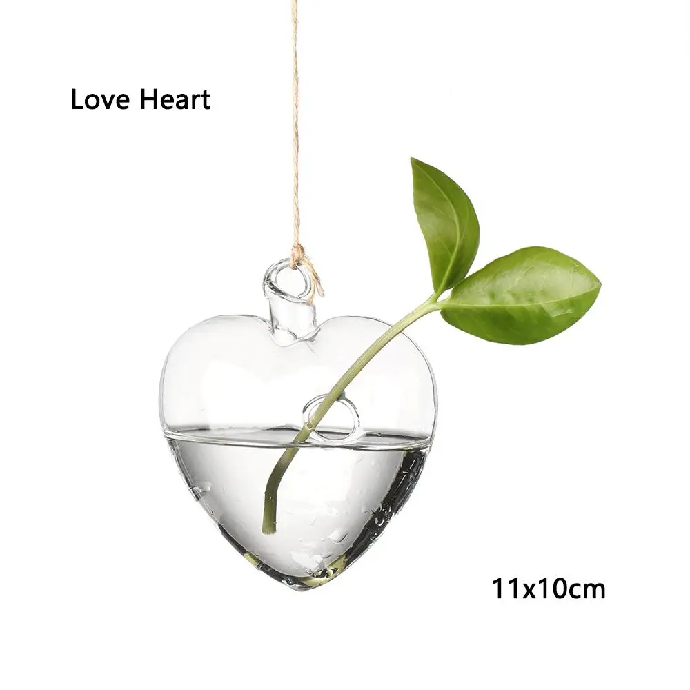 Elegant Hanging Glass Terrarium Vase for Hydroponic Plants and Home Decor