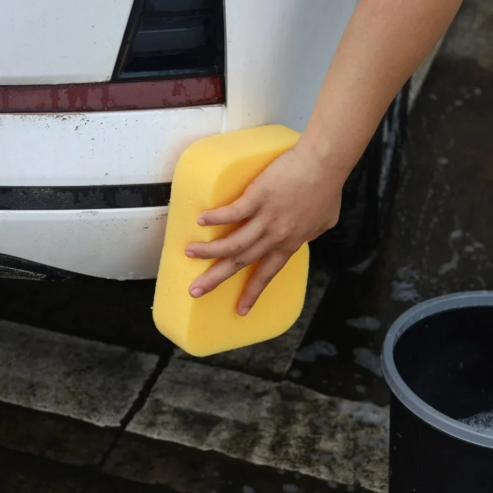 Esponja De Lavado De Coche Extra Grande - Forma De Panal, 17x11x9 Cm, Color Amarillo, Reutilizable | Para Coches, Furgonetas, Barcos, Hogar