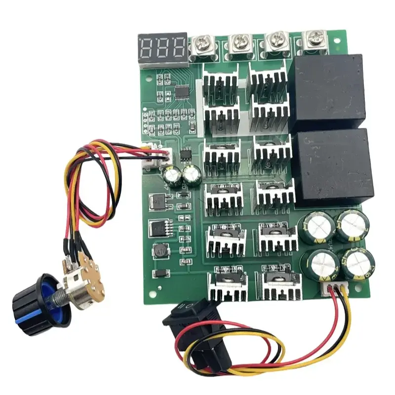 1PCS 60A 10-55V 12V 24V 36V 48V 100A Digital Display PWM Speed Controller Module Forward Reversal 0~100% Adjustable DC Motor image 2
