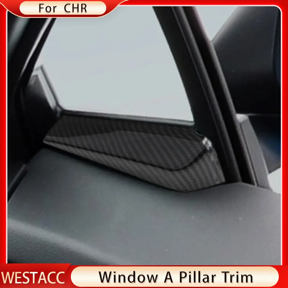 2Pcs Car Interior Door Window A Pillar Trim Sticker Decoration Cover for Toyota  C-HR CHR 2016 2017 2018 2019 2020 Accessories - AliExpress