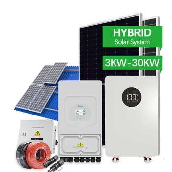 Deye 12KW 14KW 16KW 18KW Inverter Ibrido Monofase, Pacchetto Completo Sistema Solare con Batteria LiFePO4 51.2V 300Ah per Energia Domestica