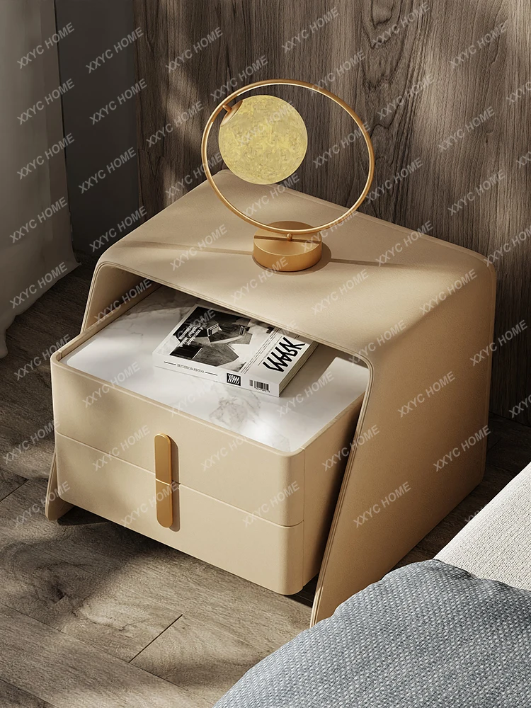 

Bedside Table Genuine Leather Home Design Advanced Bedroom Bedside Cabinet Locker