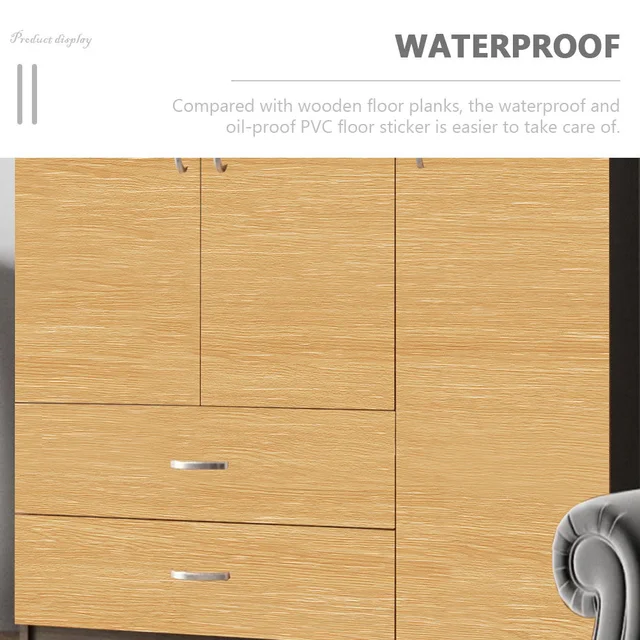 Fa Gabona Padlómatricák Vízálló Dekoráció Eltávolítható Pvc Backsplash Étterem Konyha - Image 4