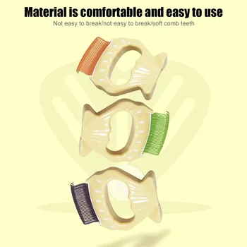 1Pc Pet Cat Comb Massage Brush Shell Shaped Handle Pet Grooming Massage Tool To Remove Loose Hairs For Cats Cleaning Supplies 5