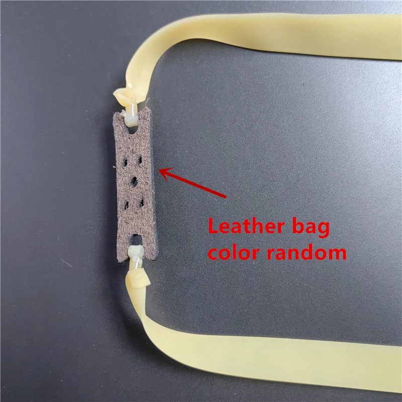 Thickness 1.5mm/0.06in Thick Slingshot Latex Flat Rubber Strip 5 /10 Pack Leather Design And Color Random Outdoor Shooting