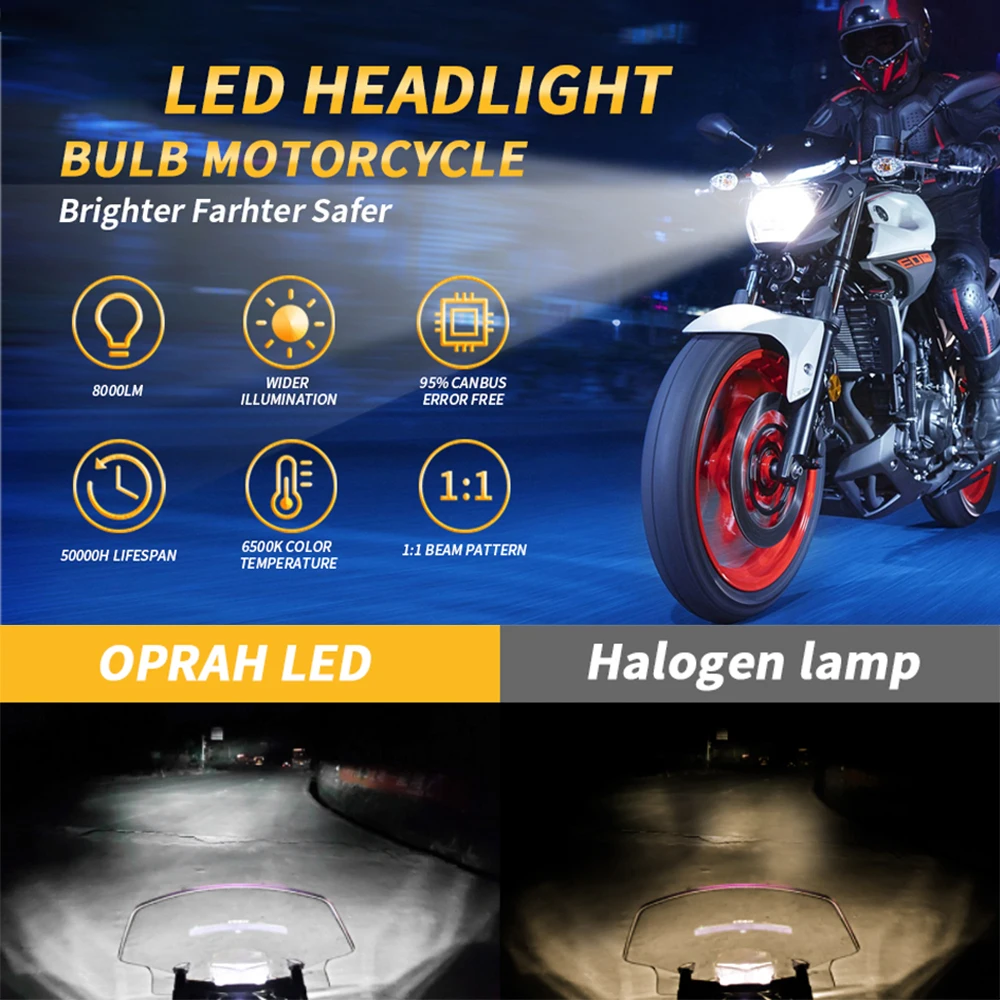 BA20D LED Two-color H6 H4 Bulb Motorcycle Headlight Scooter Lights Double  Claw Three Claw Auxiliary Modified Light Fog Lamp 1Pc - AliExpress