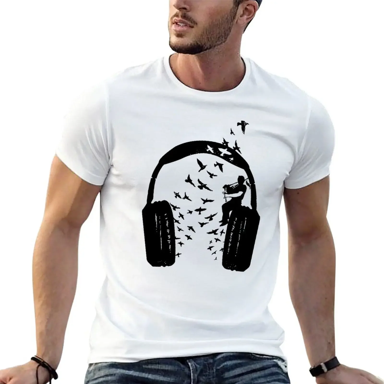 

Headphone Bagpipes T-Shirt heavyweights blanks quick-drying cute clothes t shirts for men pack