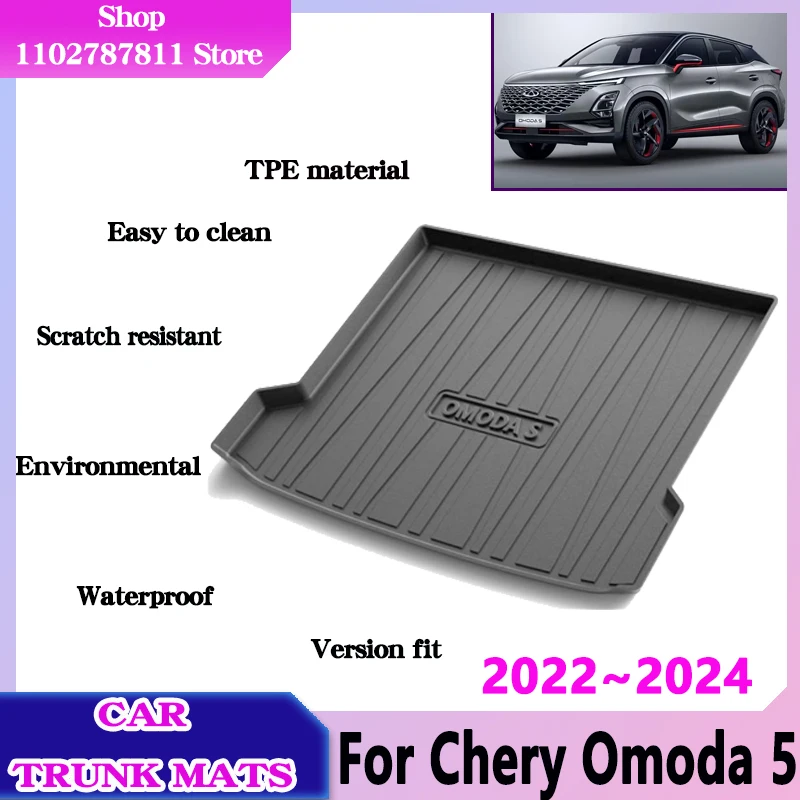 Für Chery Omoda 5 2022 2023 Auto Boot Mat Liner Hinteren Koffer Cargo Leder  Teppich Fach Schutz Innen Zubehör Matte pad - AliExpress