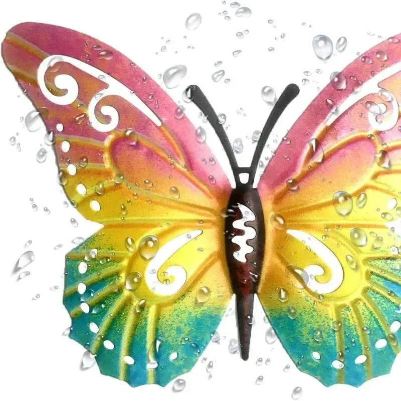 Garden Decoration Metal Butterfly Outdoor Large Wall Art Home Decor Beauty Butterfly On The Wall Fence Shed Wall