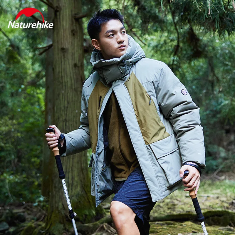 

Куртка Naturehike 95% гусиный пух с капюшоном, зимнее теплое Походное пальто, ветровка, водонепроницаемые куртки для мужчин, одежда для альпинизма