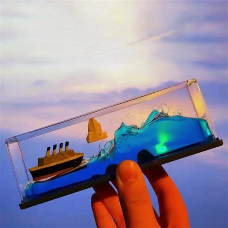 Going Merry Floating Ship Liquid Fluid Thousand Sunny Barcos Pirate Drift Barcos Decorazioni Per Soggiorno Regali Fluid Liquid Ship