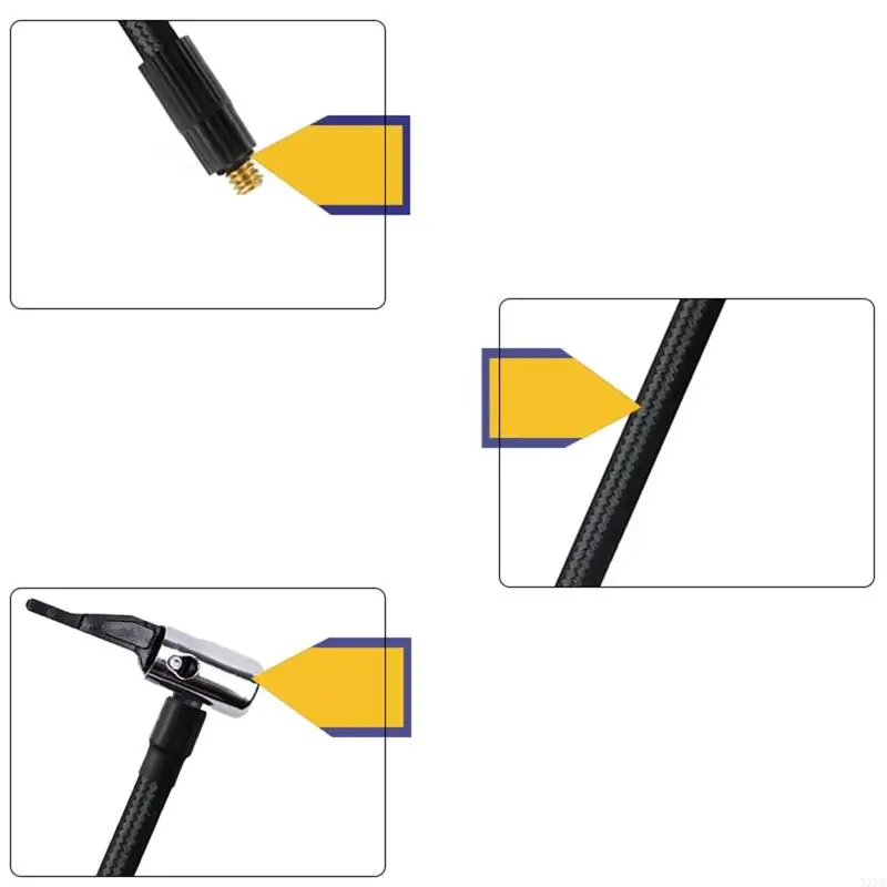 XXFA Car Tire Air Inflator Hose Inflatable Extension Tube Adapter Threaded