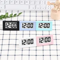 LR1130 Battery Powered Mini Desk Clock Date 12-Hour Time Display Portable Electronic Table LCD Clock for Travel Car Bedroom 3