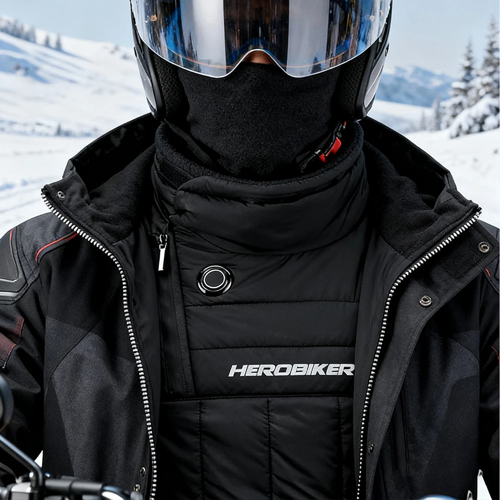 Motorrad Warmer Hals Winter Hals Brust Warm Winddicht Wasserdicht Outdoor Skifahren Kältebeständig Heizung Hals Schnee Reiten Warmer Hals – Detail 15