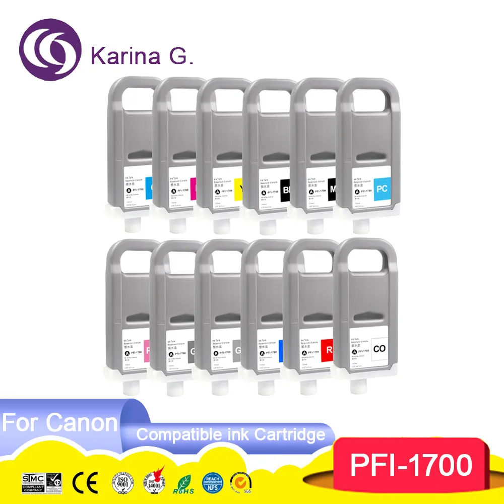 Compatible ink cartridge PFI1700 PFI-1700 100% Compatible for Pro 2000 4000 400