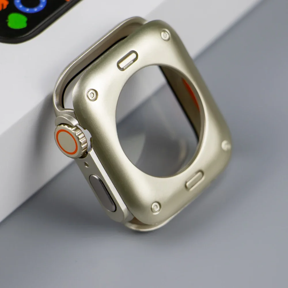 애플 워치용 티타늄 메탈 스트랩 및 케이스, 풀 커버리지 케이스, 팔찌, Correa iWatch 시리즈 8, 7, 6, SE, 5, 4, 3, 2, 44mm, 45mm, 40mm, 41mm