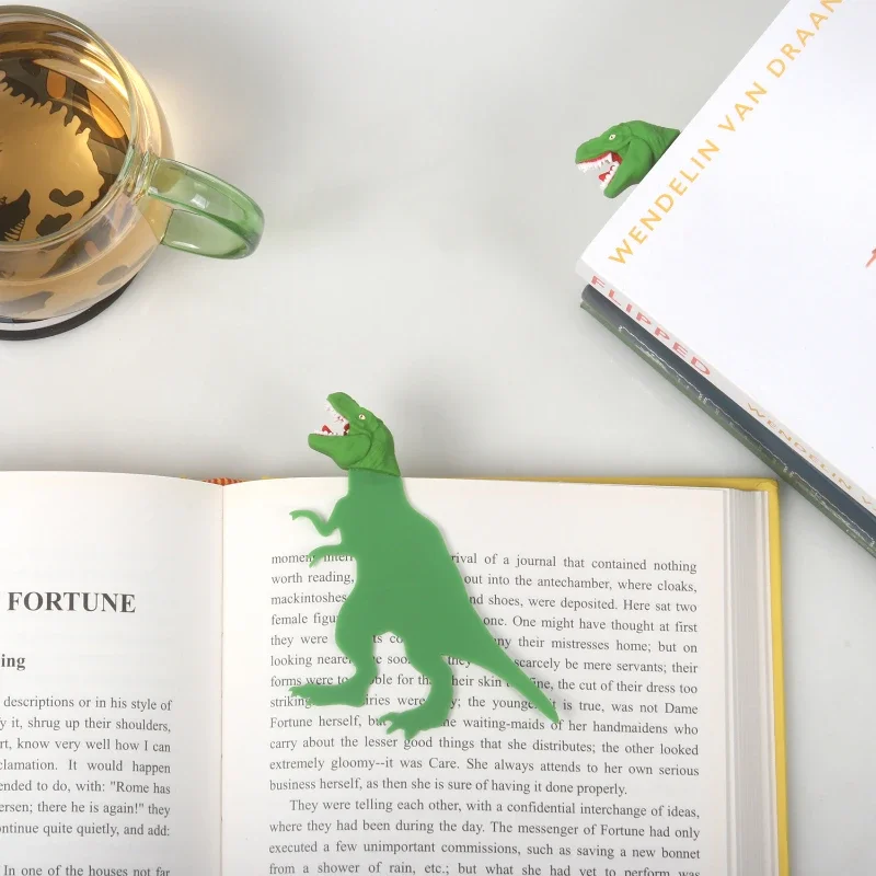 3D Dinosaur Bookmark For Books Boy's Favorite Cartoon Animals Book Mark Book Clips Funny Stationery Gift Cute School Supplies animal bookmark bookmarks stationery supplies