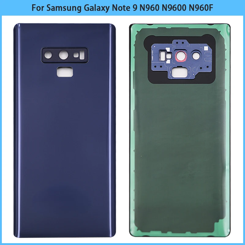 For Samsung Galaxy Note 9 Note9 N960 N9600 N960F Battery Back Cover Rear Door 3D Glass Panel Housing Case Camera Lens Adhesive
