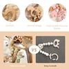 1pc Newborn Wooden Teething Rattle Toy Beech Animal Pendant Personalised Name Rattles Chew Baby Products Teethers For Baby 3