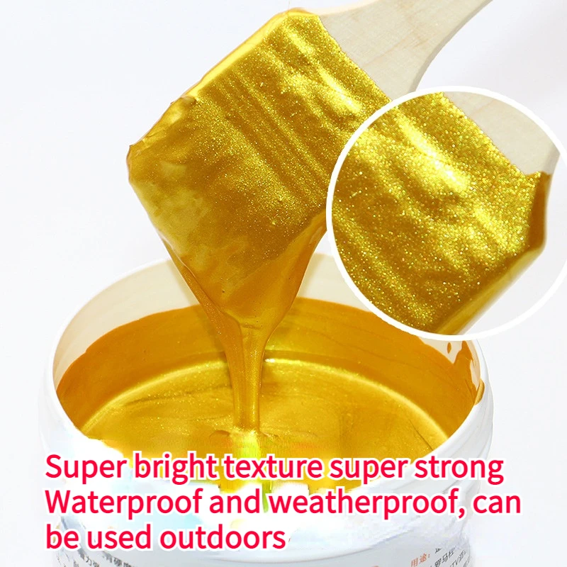 Waterproof gold paint for leather With Moisturizing Effect 