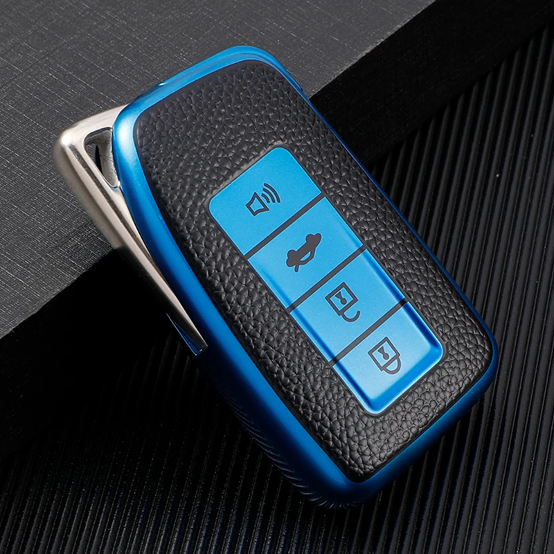 Premium Leather TPU Car Smart Key Case Cover