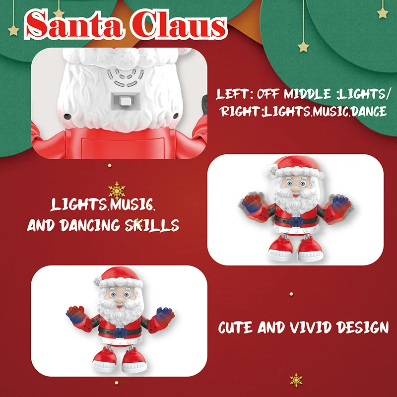 Electric Christmas Robot Toy Santa Claus Robot Toy Party Christmas Decoration Gift For Kids 4