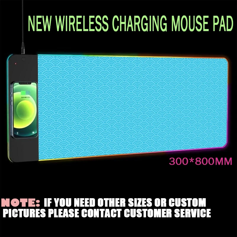 

Office Accessories Kanagawa Surfing Anime Mouse Pad RGB Pc Gamer Wireless Charging Desk Mat Creative Mousepad Gamer 900x400 Xxl