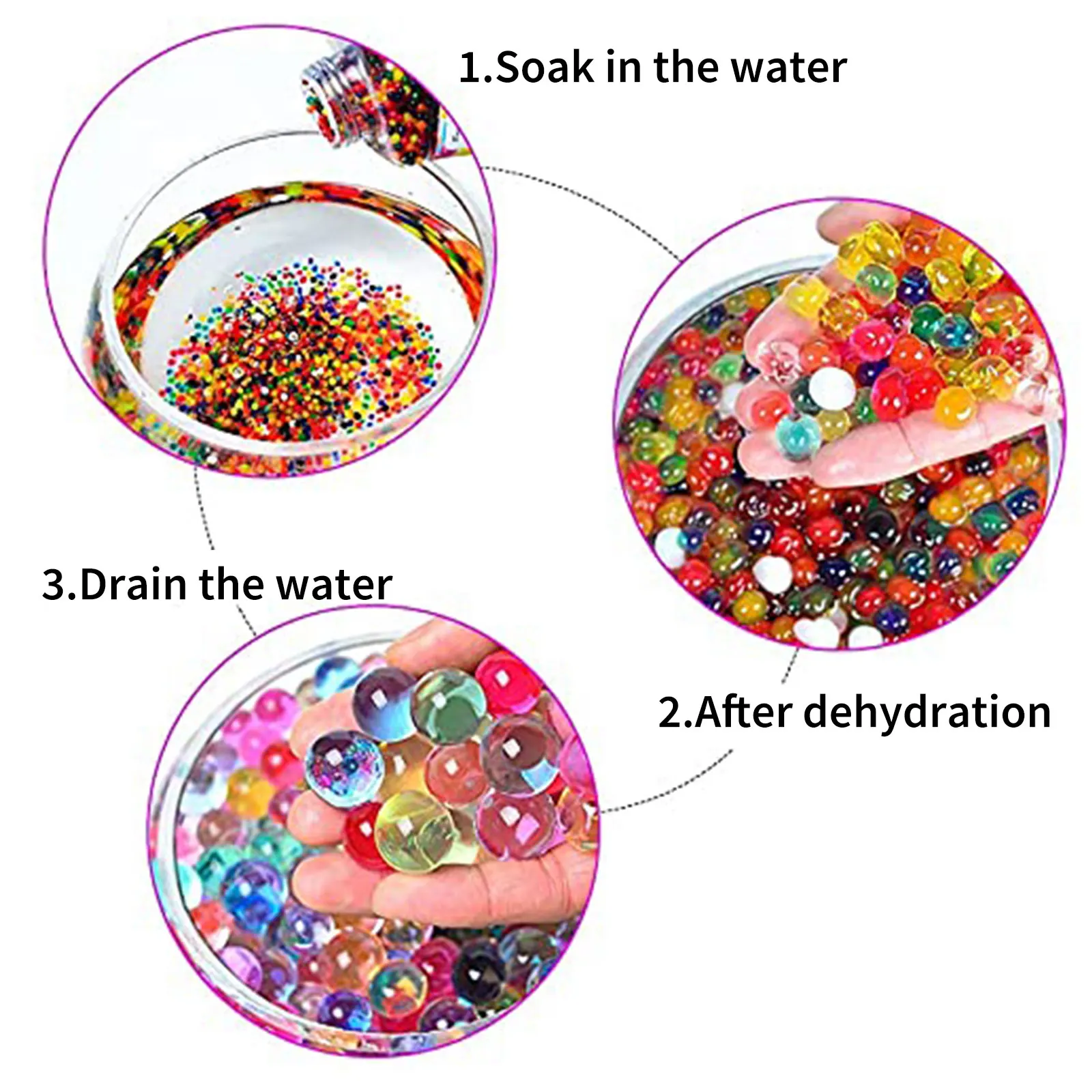 New Non Toxic Water Beads Small And Large Jumbo Water Beads Rainbow Mixed Jelly  Beads Water Gel Balls Sensory Toys Decoration - Toy Balls - AliExpress