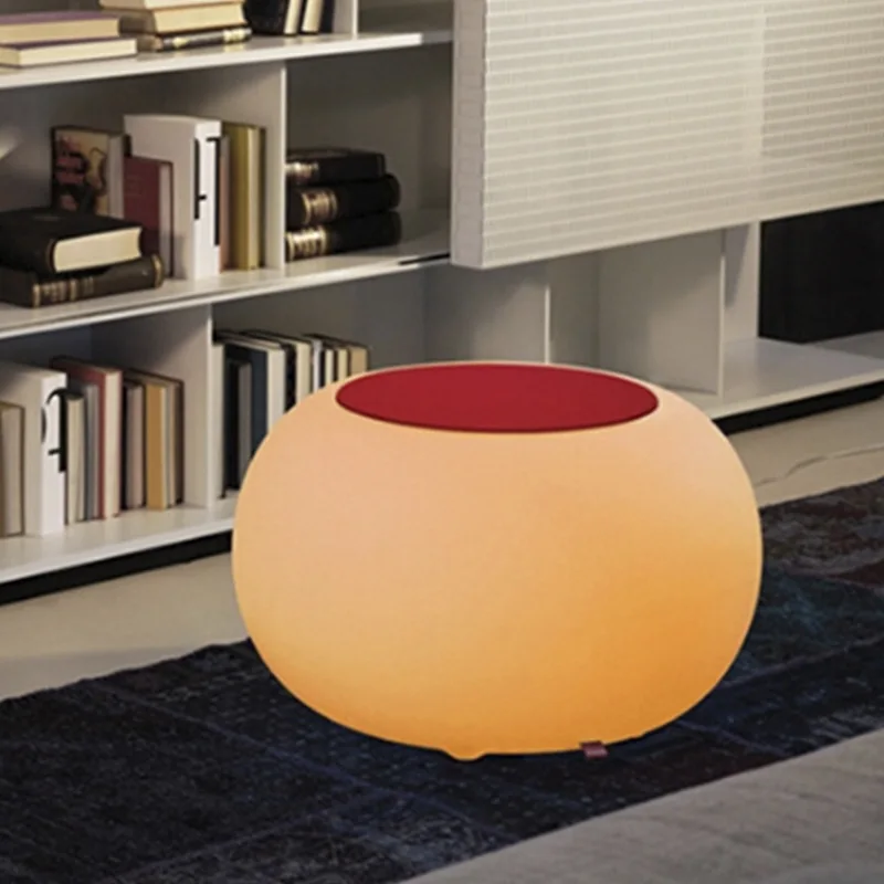 Home Luminous Coffee Table D68*42cm Modern Nordic Drum Shape Side Tables For Living Room Loft White Glow Furniture Korea Riq-Z01