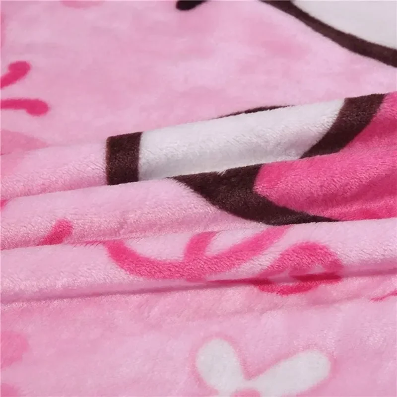 Hello Kitty Plush Blanket Bed Sheet Children Adult Soft Blankets Cartoon Aircondition Nap Blanket Spring Fluffy Quilt 4
